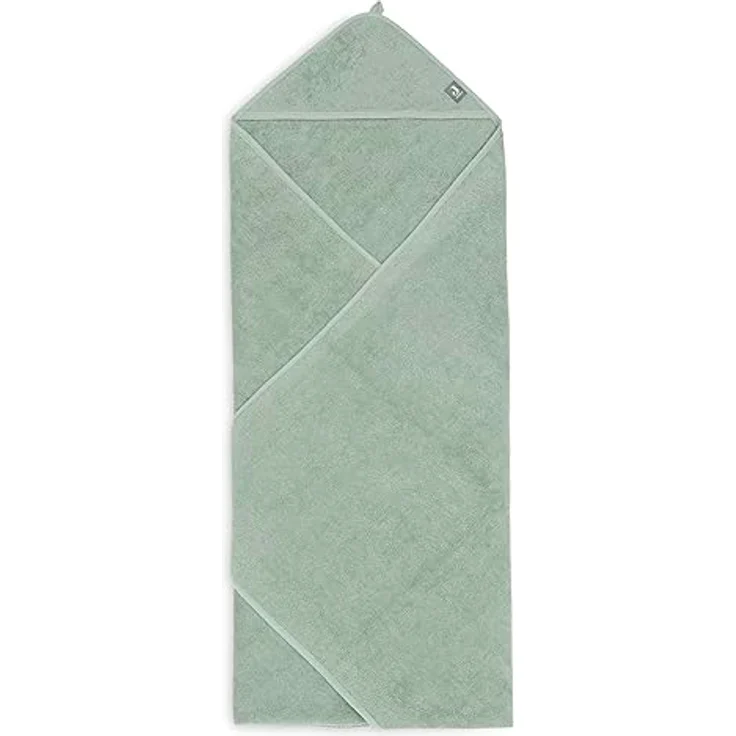 Jollein Kapuzenhandtuch Badetuch Frottee 100x100 cm in Ash Green, ideal zum Einkuscheln nach dem Baden – Bild 4
