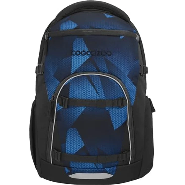 Coocazoo BYTE Schulrucksack „Electric Ice”, schwarz-blau, ergonomisch, höhenverstellbar mit Brust- und Hüftgurt, geeignet ab der 3. Klasse – Bild 1