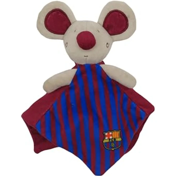 FC Barcelona Doudou Schmusetuch, weiches Kuscheltuch für Kinder, rot, One Size, 22 × 22 cm – Bild 3