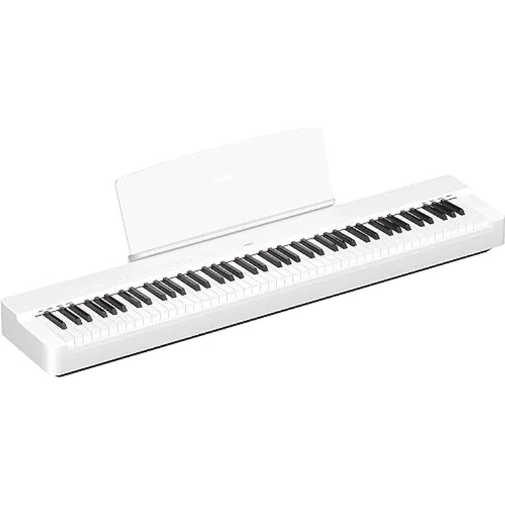 Yamaha P-225, 88-Tasten Keyboard mit gewichteten Tasten, integrierten Equalizer und Kopfhöreranschluss, Weiss – Bild 1