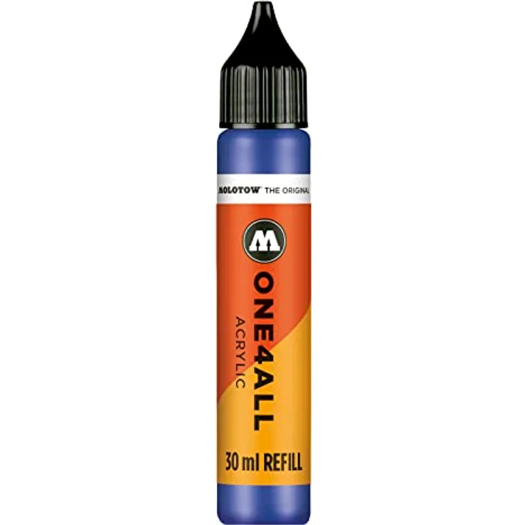 Molotow ONE4ALL Refill Acryl, Farbe 204 echtblau30 ml, Nachfülltinte für Permanentmarker
