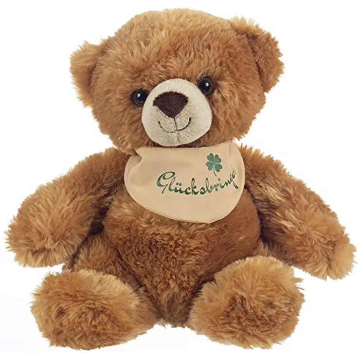 Uni-Toys - Teddybär mit Halstuch Glücksbringer - 25 cm (Höhe) - Plüsch-Bär, Teddy - Plüschtier, Kuscheltier