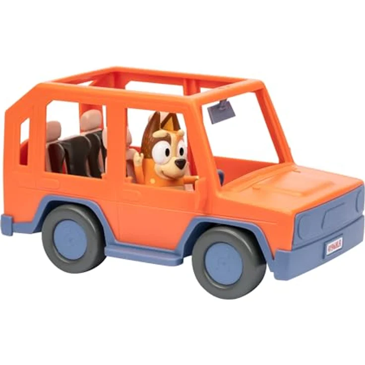 Moose Spielzeug-Auto Bluey S11 4WD Familienauto, offenes Verdeck, Platz für 4 Figuren, inkl. Urlaubs-Chilli-Figur – Bild 8