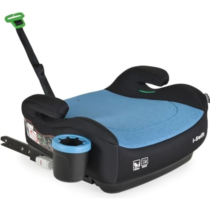 Cangaroo Sitzerhöhung i-Swift, Kindersitz für 125-150 cm, Gruppe 3, Isofix, Getränkehalter, abnehmbarer Bezug – Bild 2