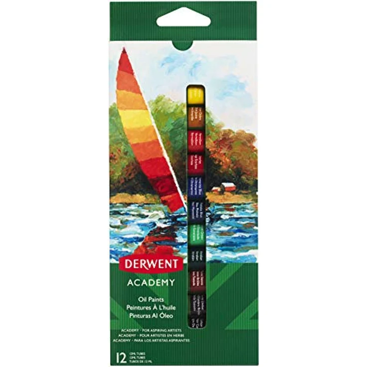 Derwent Academy Ölfarben Set, 12 unterschiedliche Farben, 12 ml, hochwertige Pigmente für Studenten und Hobbykünstler – Bild 3