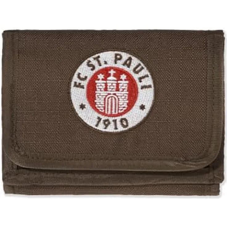 FC St. Pauli Nylongeldbörse, Kompakte Geldbörse mit Vereinslogo für Kinder, Schwarz 2022