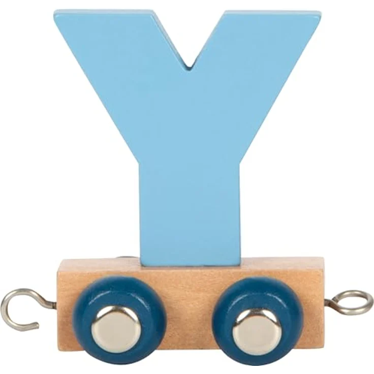 Small Foot Buchstabenzug Polar Y, hellblau, Spielzeug-Zug aus Holz mit Metallachsen, Made in Germany – Bild 1