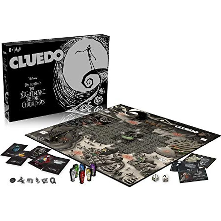 Winning Moves Cluedo Nightmare before Christmas, Brettspiel mit abenteuerlicher Suche und atmosphärischen Städten – Bild 2