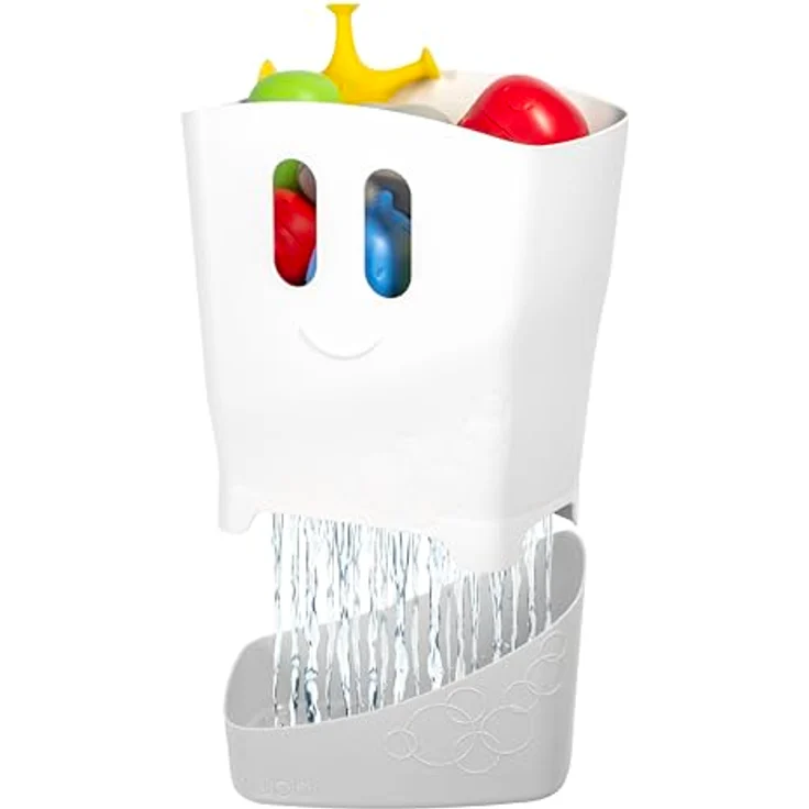UBBI Auffangbehälter für Badespielzeug 24x18x25cm weiß/ grau - Preisvergleich – Bild 2