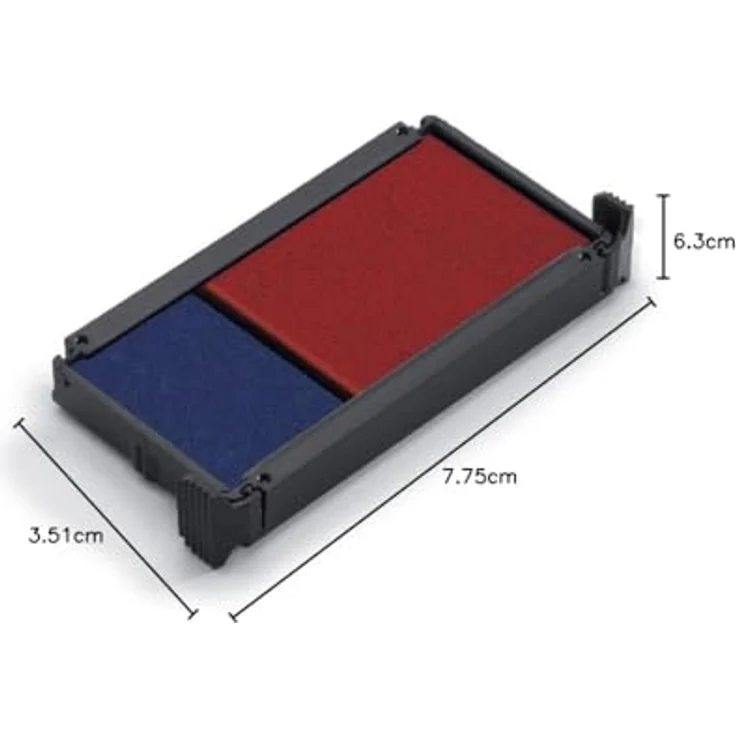 TRODAT Stempel Printy 4912, Textstempel KOPIE 47x10mm, ergonomischer Soft-Touch-Griff, blau/rot – Bild 2