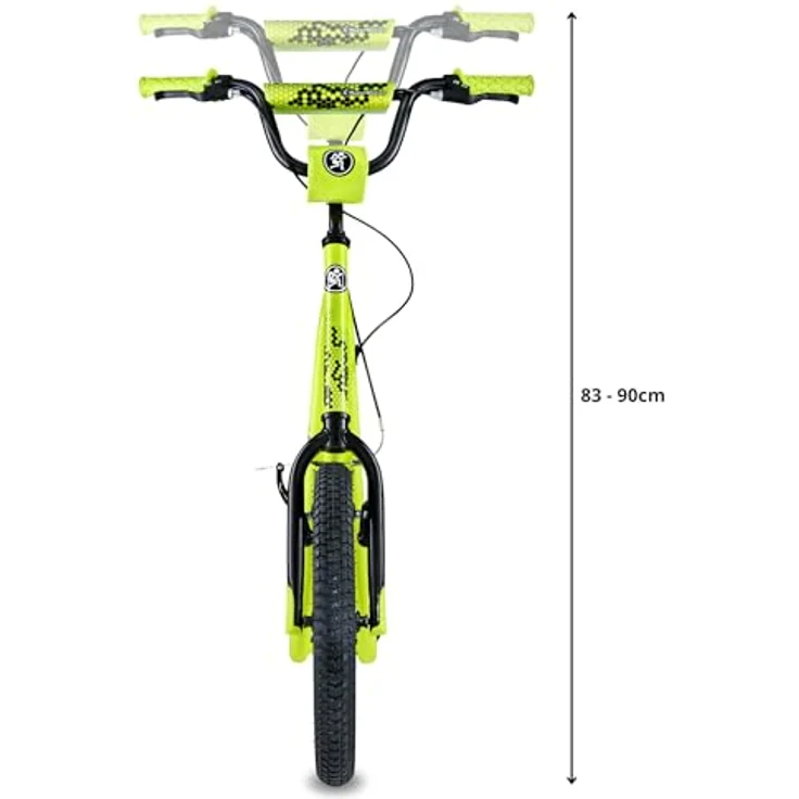 HyperMotion RUNKIE City Scooter, 16 Zoll mit Luftreifen, höhenverstellbarem Lenker und V-Brake, bis 100 kg Belastung – Bild 10