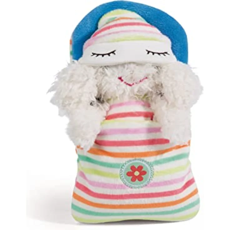 NICI 49091 Kuscheltier Schaf Jolala 14cm schlafend im Bettchen weiß - Kuscheltier für Babys und Kleinkinder zum Greifen, Knuddeln, Entdecken und Einschlafen, beige – Bild 3