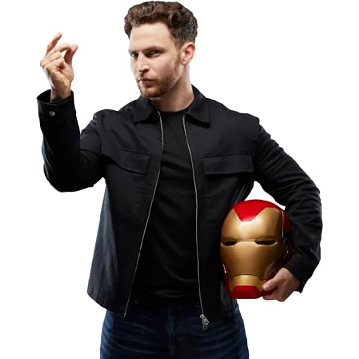 Hasbro Marvel Legends Elektronischer Helm Iron Man Mark LXX, filmgetreue Reproduktion mit leuchtendem Visier und verstellbarer Passform – Bild 7