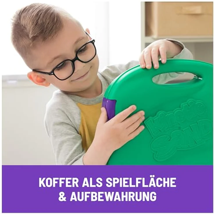 Spin Master Kreativset Kinetic Sand Hunde Park Koffer 680 g, mit 3 interaktiven Hunden und gestaltbarem Park – Bild 6