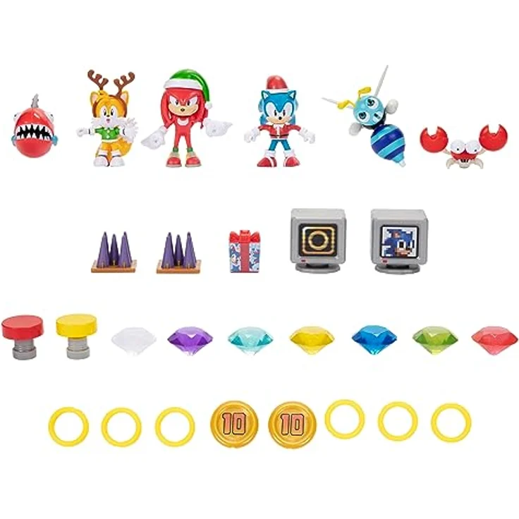 Jakks Pacific Unisex Kinder Adventskalender Sonic The Hedgehog, Nintendo Sonic mit 24 Überraschungen, inklusive Spielkulisse, Sammel- und Spielfiguren, Zubehör - blau - Preisvergleich – Bild 4