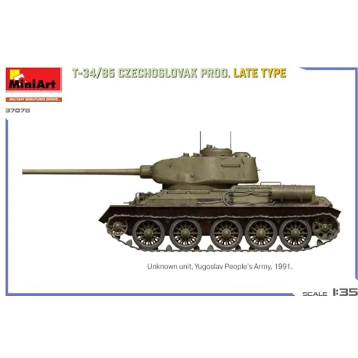 Miniart Miniart 1:35 - T34/85 Czechoslovak Prod, Late Type Modellfahrzeug mit detaillierter Nachkriegsproduktion – Bild 11