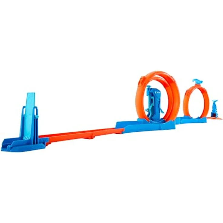 Hot Wheels Track Creator Dreifach-Looping-Set, Spielzeugauto im Maßstab 1:64, mit 3 Loopings und Track-Schnellstecksystem, JDW39 – Bild 5