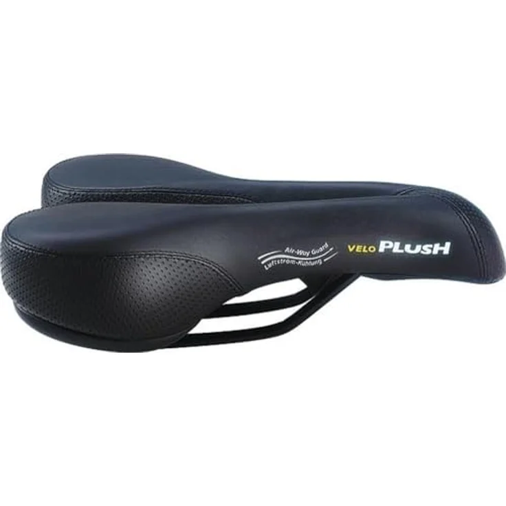 Velo Basic Deep Channel Touringsattel, Fahrradsattel, Damensattel, Sattel für Frauen, O-Zone Full Cut, ARC-TECH stoßabsorbierende Gestellfederung, stabile 2-Komponentenschale, 262x155mm, schwarz – Bild 5