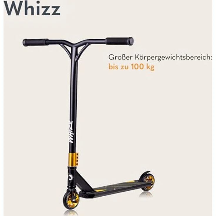 Lionelo WHIZZ Stunt Scooter, ABEC-9 Kugellager, Aluminium Deck, breiter T-Rohr Lenker, einzigartiges Design, blau – Bild 2