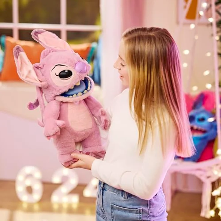 WOW! STUFF RealFX Disney Lilo & Stitch Engel-Puppe, 45,7 cm, Animatronic-Plüsch mit über 100 Action- und Sound-Kombinationen, ideal zum Kuscheln und Spielen, ab 6 Jahren – Bild 2