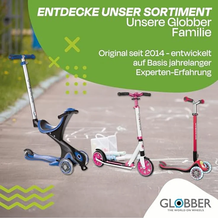 Globber Primo Foldable Plus Light - 3 Wheels Scooter, Lime Grün - Stabiler Kinderroller, leicht zu transportieren – Bild 7