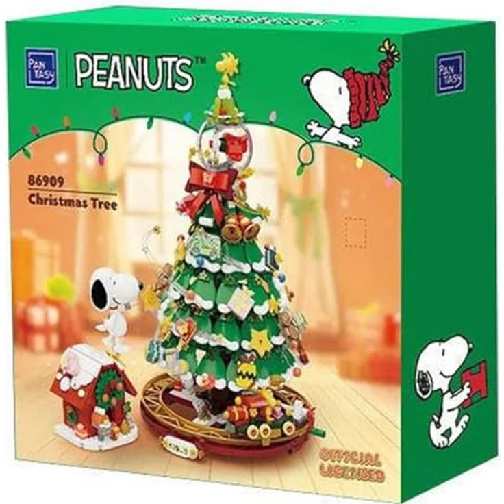Pantasy Peanuts - Snoopy Weihnachtsbaum, Klemmbaustein-Set mit 1300 Teilen, fördert Kreativität und Feinmotorik, nostalgischer Charme für Fans ab 8 Jahren – Bild 3