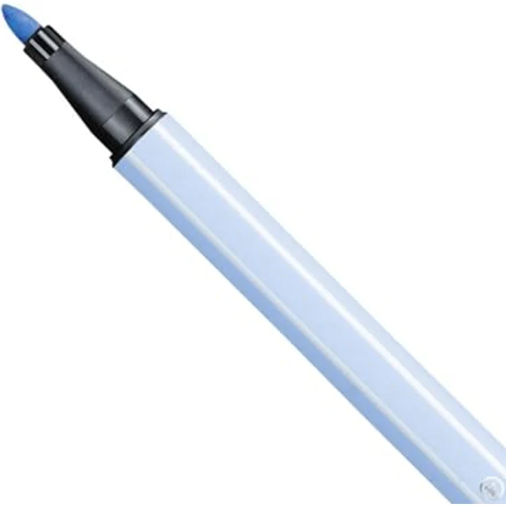 STABILO Premium-Filzstift Pen 68, Farbintensiver Filzstift mit 1 mm Strichstärke, kobaltblau hell – Bild 3