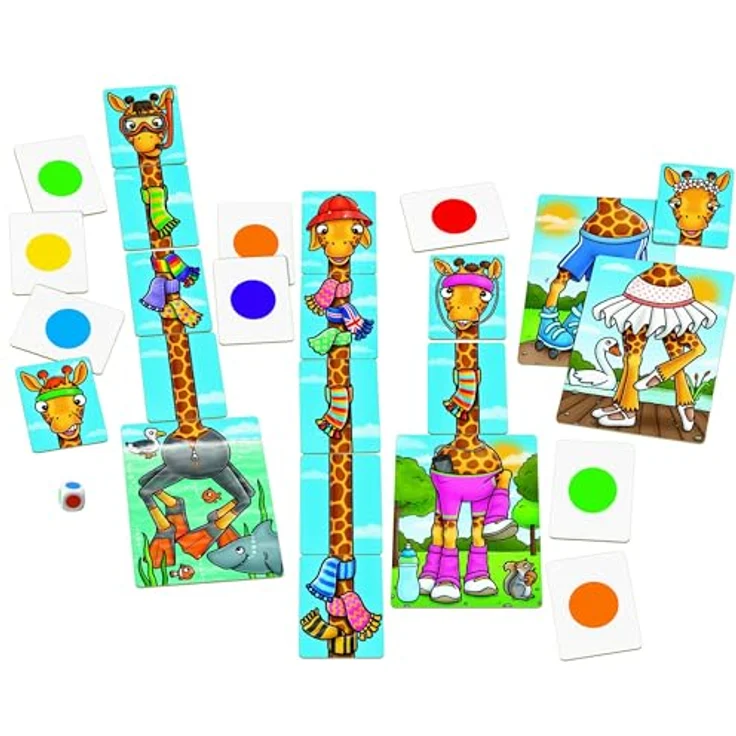Orchard Toys Giraffes in Scarves Game, Lernspiel für Kinder, Zählen und Farbabstimmung für 2-6 Spieler, geeignet für 4-7 Jahre – Bild 5