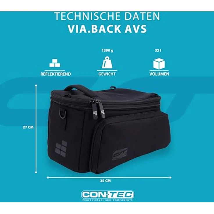CONTEC, Gepäckträgertasche Via. Back AVS – Bild 4