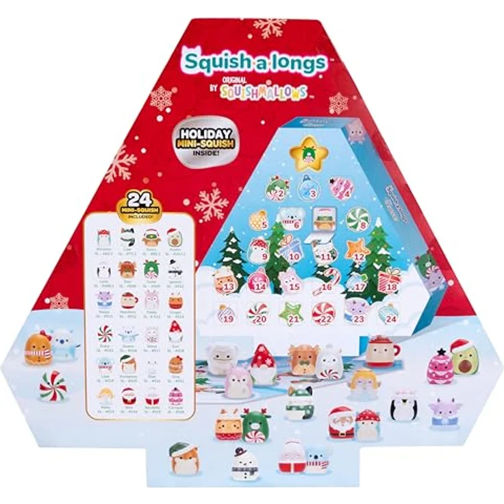 Jazwares Squishalongs Adventskalender 25, Überraschungsspielzeug mit 25 Squishalongs Figuren – Bild 5