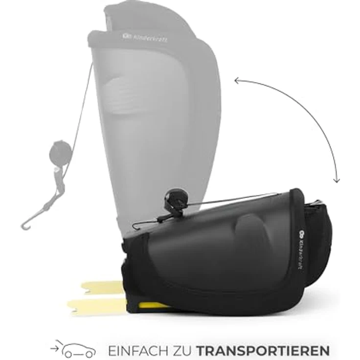 Kinderkraft Fix2Go Autokindersitz Black, 9-36 kg mit Schlaffunktion, Neigungsverstellung und SAFERIDE Sensor – Bild 5