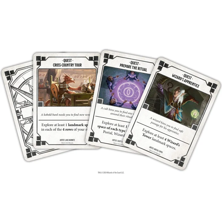 Wizkids Dungeons & Dragons Spiel-Erweiterung Edge of the Realms, 116 Map Cards, 10 Quest Cards, 50 Exploration Cubes, 5 Adventurer Pawns, englische Version