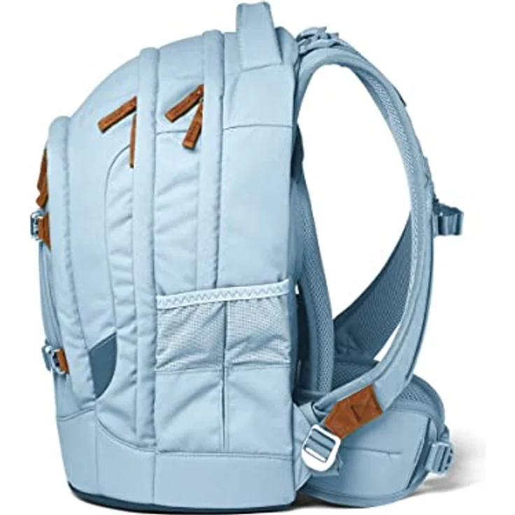 Satch Pack Schulrucksack Set 3tlg. mit Schlamperbox und Sportbeutel, 30 Liter Volumen, reflektierende Elemente, Nordic Ice Blue, Einheitsgröße – Bild 4