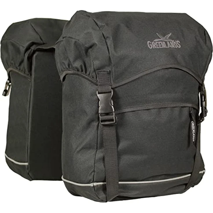 Greenlands Fahrradtasche Doppeltasche Gepäckträgertasche Travel OT-4544 schwarz – Bild 1
