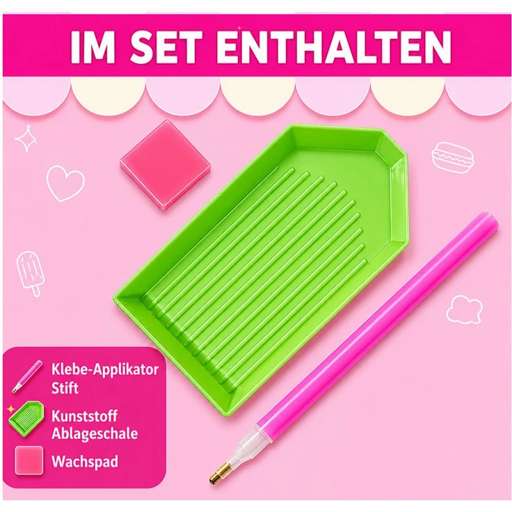 R2 Invest Kreativset Diamantmalerei Dinosaurier, 15 Motive DIY Bastelset für Schlüsselanhänger mit glitzernden Steinchen