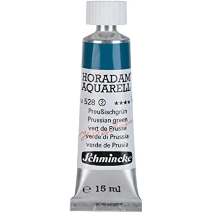 Schmincke HORADAM® AQUARELL, Künstler-Aquarellfarbe, Preußischgrün, 15 ml - lichtecht, brilliante Mischergebnisse, hohe Ergiebigkeit – Bild 1