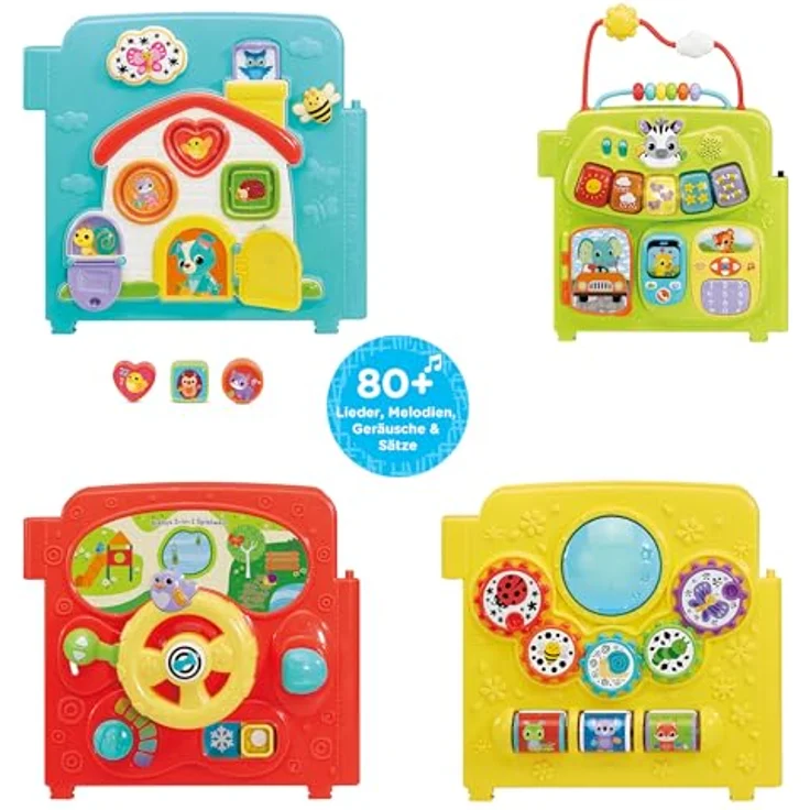 Vtech® Lernspielzeug Babys 3-in-1 Spielwelt, Farbenfrohes Lernspielzeug mit Licht und Sound, 4 individuell gestaltbare Seiten – Bild 2