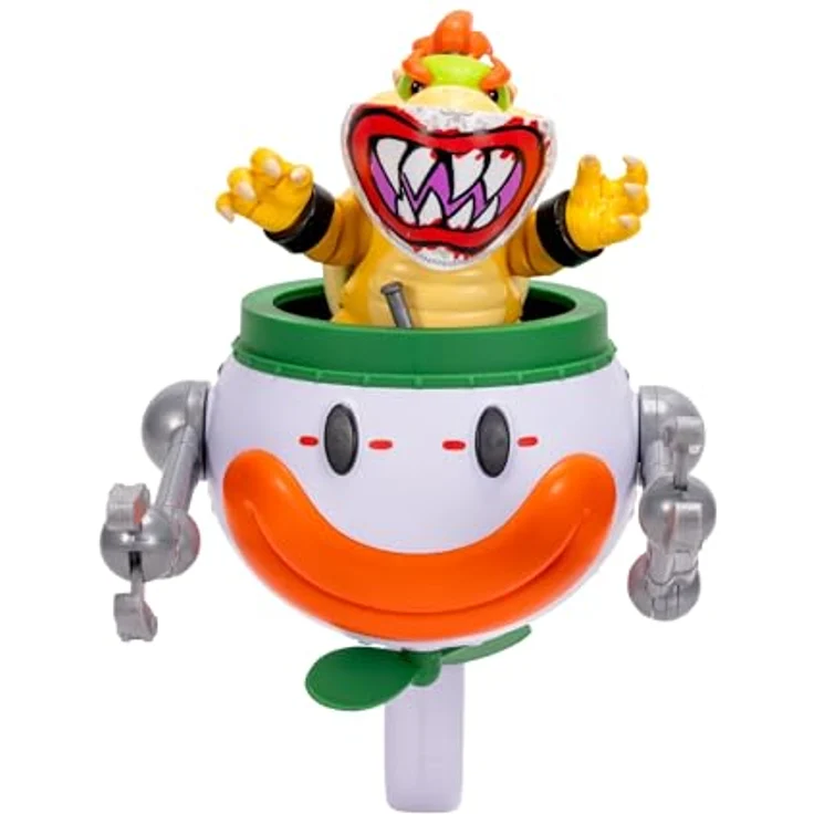 Nintendo Super Mario Galaxy Movie – 13 cm Bowser Jr.-Figur mit Clownauto, 17 Bewegungspunkten, Pinsel und Wasser-Enthüllungsaufklebern – Bild 4