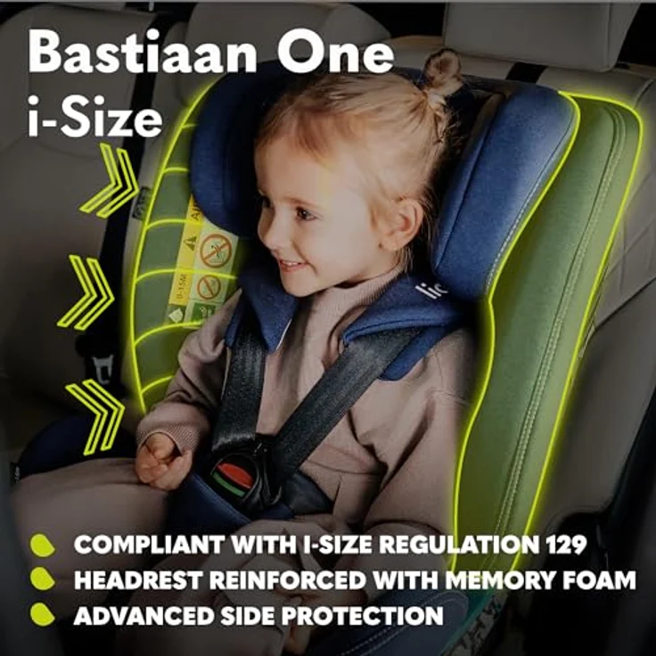 lionelo Autokindersitz BASTIAAN ONE i-SIZE, 4 in 1 mit 360 Grad Drehung, ab Geburt bis 12 Jahren, 0-36kg, (Set) – Bild 4