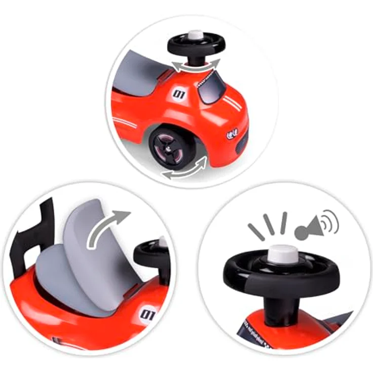 Smoby Referenzläufer Kinder, ergonomischer Laufwagen mit Hupe im Lenkrad, geeignet ab 10 Monaten – Bild 5