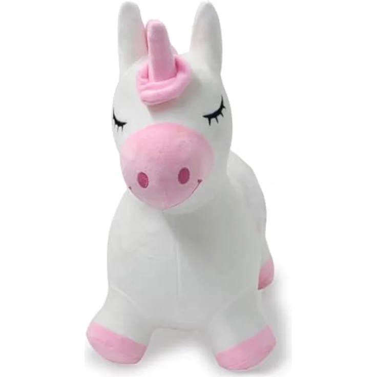 Jamara Hüpftier Einhorn, Plüschbezug mit Pumpe, fördert Gleichgewichtssinn, BPA-frei, ab 12 Monate – Bild 5