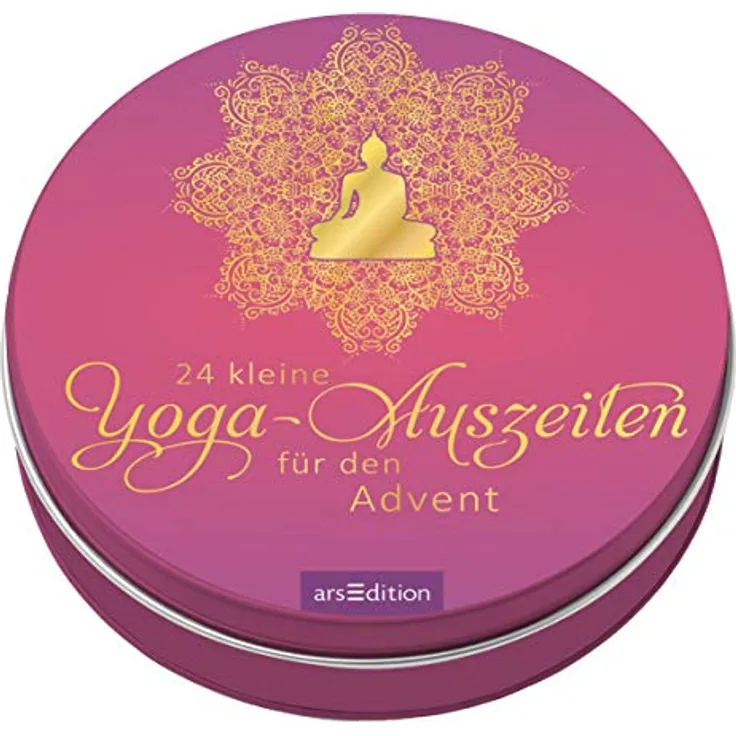 Ars Edition Adventskalender in der Dose, 24 Yoga-Auszeiten für eine entspannte Vorweihnachtszeit