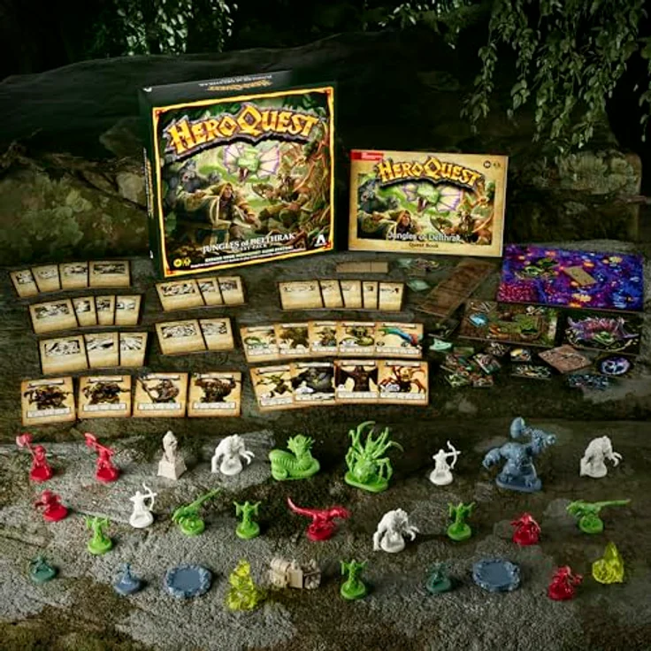 Avalon Hill HeroQuest Jungles of Delthrak Quest Pack, Rollenspiele, ab 14 Jahren, für 2 bis 5 Spieler (Englisch) - 16 spannende Quests, 29 detaillierte Miniaturen, innovative choose-your-own-adventure Mechanik – Bild 3