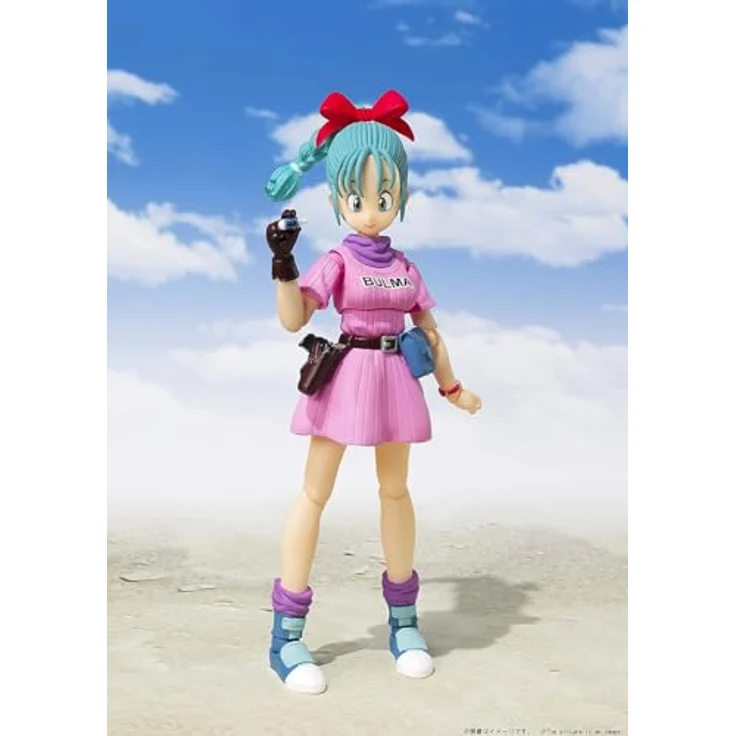 TAMASHII NATIONS Dragon Ball Bulma - Adventure Begins, Actionfigur im klassischen rosa Outfit mit Drachenradar und Pistole, Bandai Spirits S.H.Figuarts – Bild 4