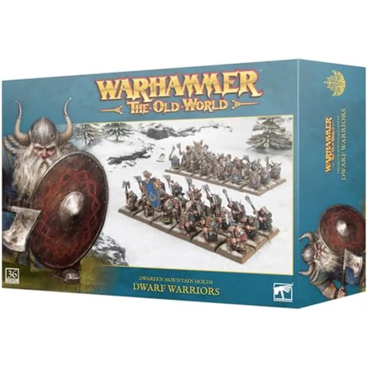 Warhammer Alte Welt - Zwergenberg hält Zwergkrieger, Schwarz, Spiel Zubehör