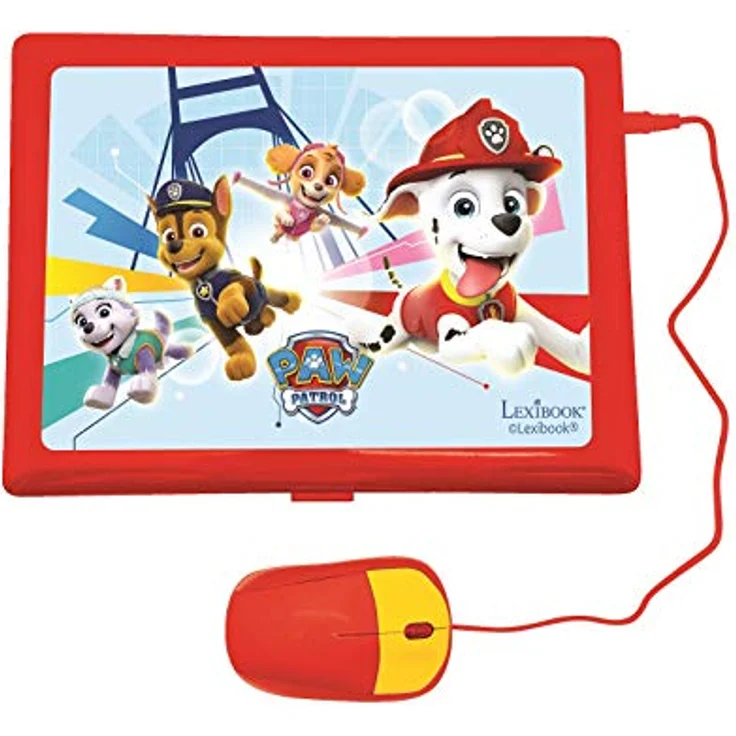 Lexibook zweisprachiger Lernlaptop Paw Patrol (JC598PAi17), 124 interaktive Lernaktivitäten in Englisch und Polnisch, 5,1 x 9,7 cm Bildschirm, ergonomische Maus und Tastatur – Bild 2