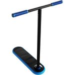 Indo Trampolin Scooter PRO V2, schwarzes-blaue Stunt-Scooter mit leichtem Schaumstoffdeck und Aluminumlenker für Fortgeschrittene