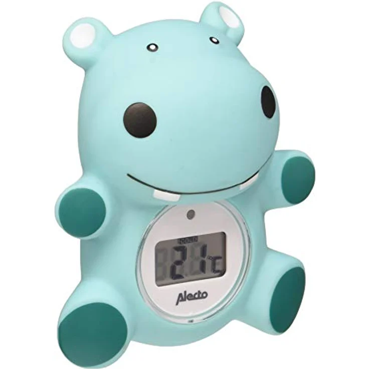 Alecto BC-11 Badethermometer Nilpferd Grün minz – Bild 2