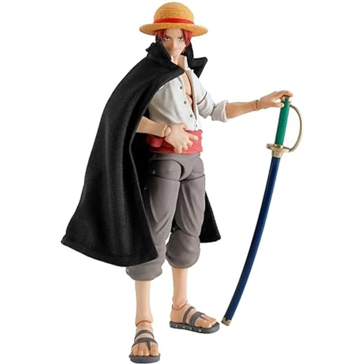 TAMASHII NATIONS S.H.Figuarts Shanks & Monkey D. Luffy - Childhood - Actionfigur mit austauschbaren Teilen und Stoffumhang, offiziell lizenziert – Bild 1