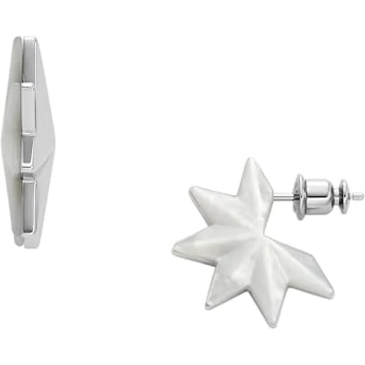 Skagen Creolen-Ohrringe Danish Star für Damen Edelstahl Perlmutt, SKJ1777040 – Bild 1